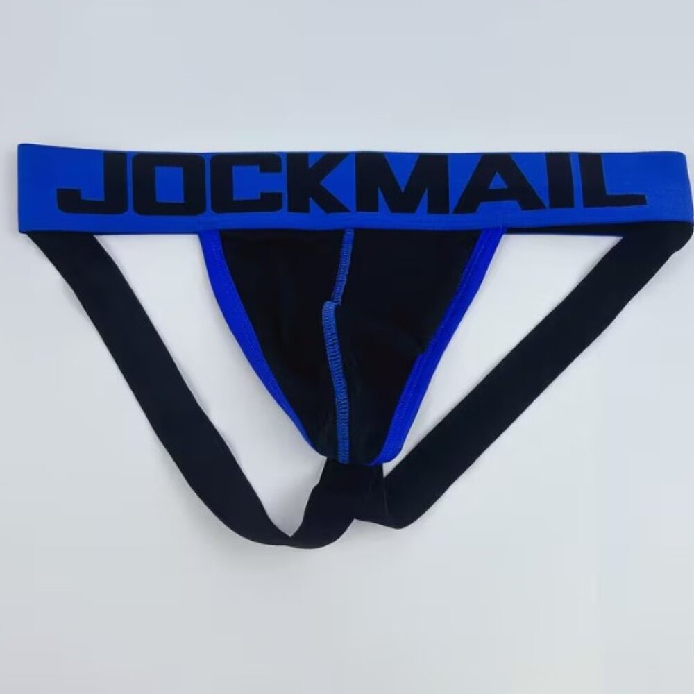 JOCKMAIL MESH JOCKSTRAP Black/Blue Medium